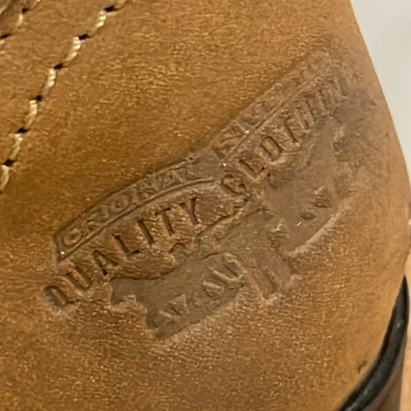 Vintage Levi’s Leather tan block heel riding western cowgirl cowboy boots sz 6 - Picture 6 of 17